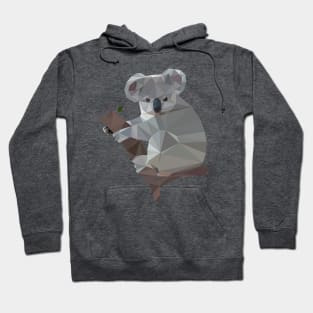 Polygonal Koala Bear Hoodie